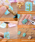 Must Have Resin Jewelry Drill Kit With Electric Hand Drill And Pin Vise in use for resin keychain charms making