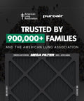 20x25x1 HVAC Air Filter MERV 13 With Activated Carbon For Odor Removal trusted by 900,000 families and American Lung Association