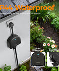 Weatherproof Outdoor Smart Plug With 2.4GHz WiFi Three Individually Controlled Sockets 15A 1875W IP44 waterproof in rain