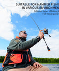 Angler using fishing gear with 100 Piece Fishing Swivels Set in 5 Sizes 2 4 6 8 10 Barrel Snap Swivels in action
