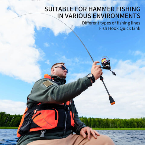Angler using fishing gear with 100 Piece Fishing Swivels Set in 5 Sizes 2 4 6 8 10 Barrel Snap Swivels in action