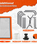Backyard Lacrosse Rebounder Net 4 By 7 Ft Adjustable With Five Angles And Target Stripe, components with durable frame