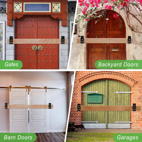 Heavy Duty 2x4 Door Barricade Brackets U Bracket For Home Garage Barn Shed Gate Security With Rust Resistant Black Coating And Thickened Design For Long Lasting Strength And Easy Installation Built Tough securing different doors.