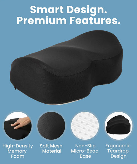 Memory Foam Under Desk Foot Rest For Home Office And Gaming, Ergonomic Foot Stool Elevates Feet, Improves Posture And Circulation