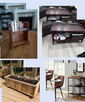 Four Pack Swivel Stem Casters With One Inch TPR Silent Wheels installed on various furniture pieces for mobility.