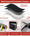 Upgraded Three Layer HVAC Copper Pipe Insulation Cover For Outdoor AC Lines Wrap 72 X 10.2 Inches Protective Sleeve diagram