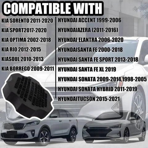 Compatible vehicle list for Smooth Ride Brake Fluid Reservoir Cap No Hassle Swap For Hyundai Kia Accent Elantra Sonata Tucson.