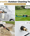 Universal Three Quarter Inch Garden Hose Quick Connect Fittings Set With Leak Proof Ring used for various outdoor tasks like car wash