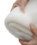 Oversized Heavy Weight Polyester Fiber Speaker Damping Fill Sheet Tough As Nails Acoustic Stuffing For Diy Subwoofer Enclosures Cabinet Repair And Car Audio, rolled texture in hands.
