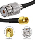 SMA To UHF Coax Extension Cable 20 Inch RG58 50 Ohm Plug And Play Pigtail For CB Ham Radio And WiFi Antennas connectors