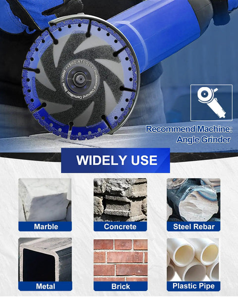 9 Inch Metal Cutting Diamond Blade For Rebar Sheet Metal Angle Iron And Stainless Steel All Purpose Cut Off Wheel Vacuum Brazed For Fast Smooth Cuts Heavy Duty Performance