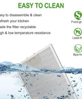 Three Pack 5 Layer Aluminum Mesh Hood Grease Filters Replacement 10.47x12 Inch Fits Whirlpool Ikea KitchenAid JennAir Range Hoods