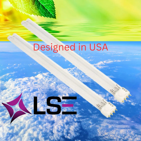 2-Pack 16 Inch UV-C Lamps 72W High Output Replacement Bulbs Compatible With Breathe Clean Systems Designed In USA