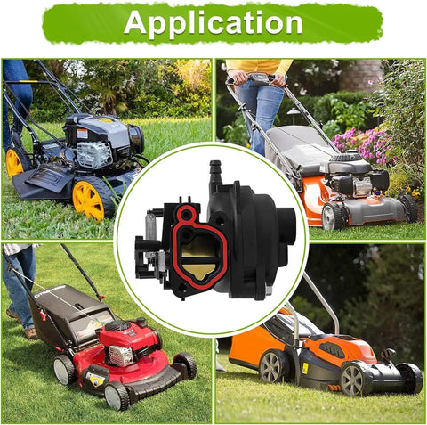 Carburetor Kit Replacement For Lawn Mower 140Cc Engines Fits 550EX 625EX 675EX 725EXI showing applications on various mowers