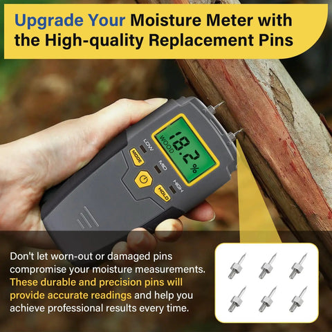 PIN3 Moisture Meter Replacement Pins for MMD4E 6 Pack Compatible with RHMG650 and RHMG700DL on wood moisture meter