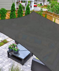 Outdoor Shade Sail Rectangle 10 ft by 13 ft UV Block Canopy for Patio Backyard Lawn Garden and More Keepin It Cool in Summer Graphite