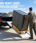 Heavy-Duty Moving Dolly For Appliances And Furniture, 2000 Lb Capacity, Adjustable 6 To 46 Inches, Built For Easy Material Handling And Reducing Lifting And Dragging On Heavy Loads, moving cabinet on ramp