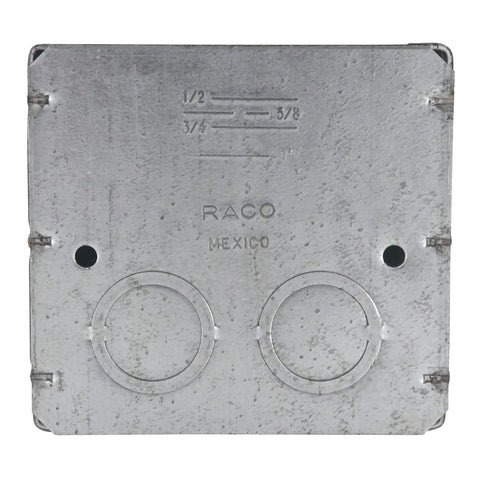 Heavy Duty 2-Gang Masonry Electrical Box, 3-1/2 Inch Deep, Nongangable With Conduit Knockouts, 3-25/32 Inch Wide, Gray