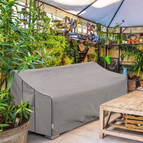 Outdoor Patio Furniture Cover Waterproof Built To Last 3 Seater Sofa Cover Fits Up To 79W X 38D X 35H Inches Grey 600D Oxford