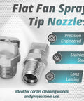 MAX Manufacturing flat fan spray nozzles, 1/8 in male thread, 304 stainless steel, pack of 2