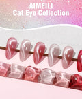 Cat Eye Gel Nail Polish Set With Magnet Six Colors 5ml Shimmer Glitter Gel Polish Kit Hema Free Vegan Cruelty Free UV LED Soak Off