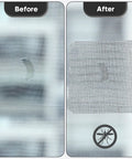 Before and after repair using DIY Window Screen Patch Repair Kit With 14 Sheets Grey Black 3 Size Options Strong Adhesive Fiberglass Tape For Mesh Screen Doors And Windows Quick Fix That Sticks In Seconds No Tools Needed