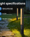 All In One Low Voltage Landscape Lighting Kit With Transformer And Dusk To Dawn Sensor, path lights illuminating a pathway
