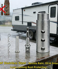 Trailer Jack Drill Adapter For 1 Inch Drive Shaft, Stainless Steel Heavy Duty Power Tool, shown against an RV.