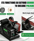 Compact Mini Bench Belt Sander With 10m/s High Speed For Multi Material Finishing, featuring grinding and polishing wheels.