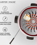 Flameless Electric Marshmallow S'mores Maker With Four Forks, Indoor Safe Roaster For Kids, Easy Cleaning, top view with fork