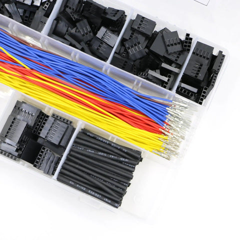 2.54mm Dupont Style Wire Connector Kit with Pre Crimped 26AWG Wires, 510 Pieces, Female to Female, Male to Male, Male to Female