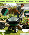 Spreader Hopper Cover Waterproof Heavy Duty Protection For Lawn And Fertilizer Spreaders With Universal Fit Shield Against Rain And Dust