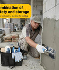 10 Piece Concrete Trowel Tool Set For Masonry Pro Grade Hand Tool Kit in use at construction site