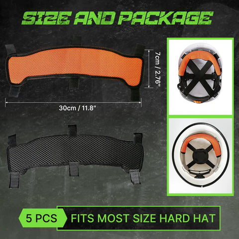 Hard Hat Sweatband 5 Pack Washable Replacement Liner For Welding Helmets And Hard Hats Flame Retardant Cotton