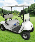 Cooling Butter Soft Ice Silk Golf Cart Seat Cover With Four Pockets Universal Fit For EZGO Yamaha Club Car installed on a golf cart.