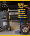 Portable 20 Gallon Air Compressor 2 Hp 120V 175 Psi 4.2 Scfm At 90 Psi With Thermal Overload Protection near tire repair tool.