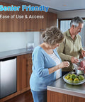 Slick 3 Cu Ft Mini Upright Freezer Boasts Three Smooth Pull Down Drawers And Adjustable Thermostat For Rapid Cooling Builds Zero Hassle In A Bright Silver Finish Ideal For Tiny Dorms Or Garages in a kitchen setting with family preparing food.