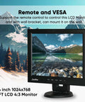 14-Inch 4:3 Security Monitor With No Image Stretching, Tough Metal Housing, Native 1024x768 Display with scenic wallpaper
