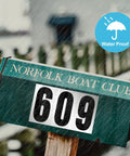 60 Piece Reflective Address Numbers Set, 3 Inch Adhesive Mailbox Numerals For Home, Office, Business, Cars, Trucks, Doors And Signs, Waterproof And Weatherproof on mailbox in rain