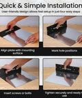 Installation steps of Sheet Metal Bender 24 Inch Folding Tool For HVAC Roofing And Siding Projects, hands aligning and securing tool
