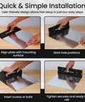 Quick installation guide for Sheet Metal Bender 12 Inch Folding Tool For HVAC Roofing And Siding Projects showing steps for setup.