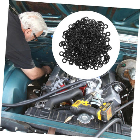 Spring Wave Washers Assortment Kit 500 Pieces Heavy Duty Spring Steel Gaskets For Automotive Home And Shop Use Elastic Wave Seals For Vibration Resistance And Reliable Electrical Connections, black washers in engine bay