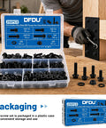 250 Piece M8 Flange Head Bolt Kit With Hex Bolts Nuts And Washers, M8-1.25 X 16/20/25/30 Mm Metric Fasteners, black zinc case