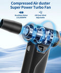 Rechargeable Electric Air Duster With 110000 RPM Brushless Motor And 50m/s Wind Speed, 100-Speed Adjustable, cordless design