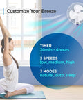 16 Inch Wall Mounted Fan With Remote Control, Oscillating White Air Circulator For Home Office And Bedroom, Beats The Heat With A Strong Breeze, Quiet Operation, Easy Install Kit Included shown on wall