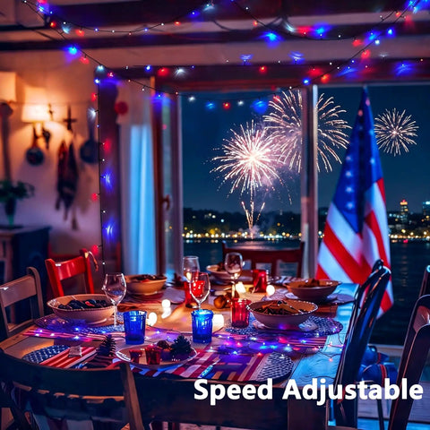 164Ft 500LED RGB String Lights Outdoor With Remote Timer Memory Waterproof For Indoor Outdoor Yard Garden Decor Patriotic 24 Colors 8 Modes Perfect For Fourth Of July Memorial Day Christmas Halloween
