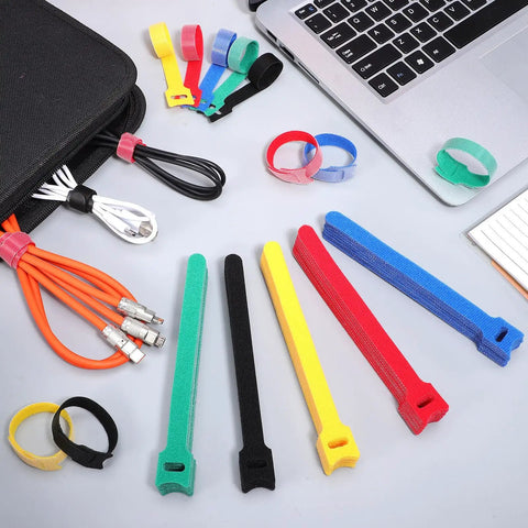 Ditch The Cord Chaos And Snag These Ridiculous 100 Piece Reusable Nylon Cable Ties Color Coded Wire Organizers for tech wire organization.