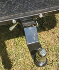 Premium Golf Cart Trailer Hitch Receiver Universal Fit For Club Car Ezgo Yamaha Heavy Duty Tow Setup with chrome ball mount.