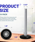 Product dimensions of 24 Pack 1.8 Inch Nylon Garage Door Rollers With 4.7 Inch Stem 6200ZZ Sealed Bearing Eight Ball Design