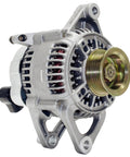 Gold Series Remanufactured Alternator For 334-1115, visible metal casing, pulley front side, premium bearings, high-temp lubricant